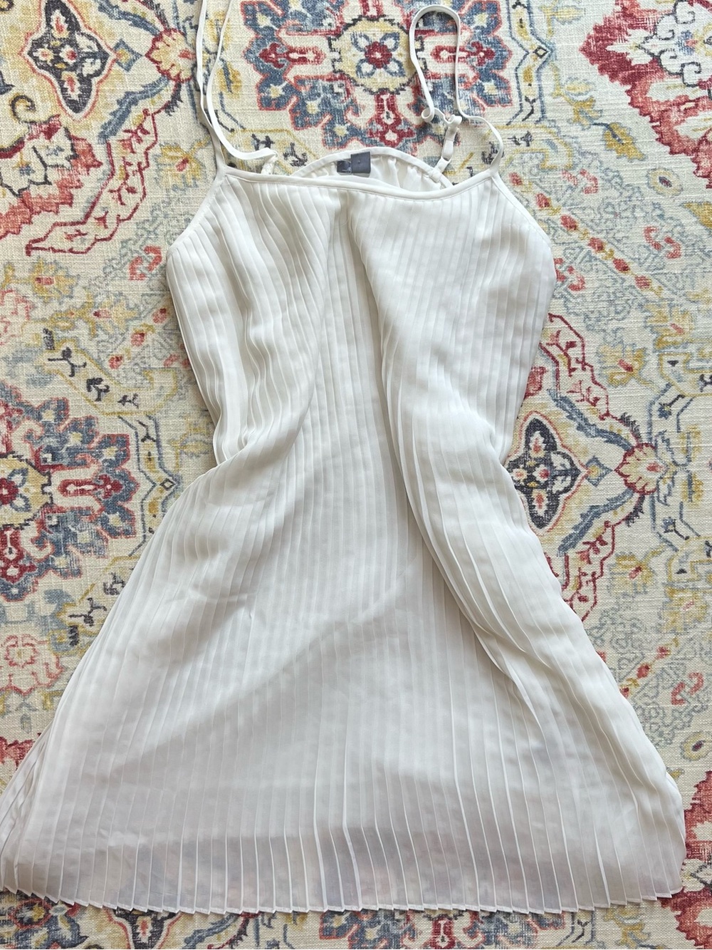 Aerie free flowing pleated mini dress, white, light airy and effortless, Size XS